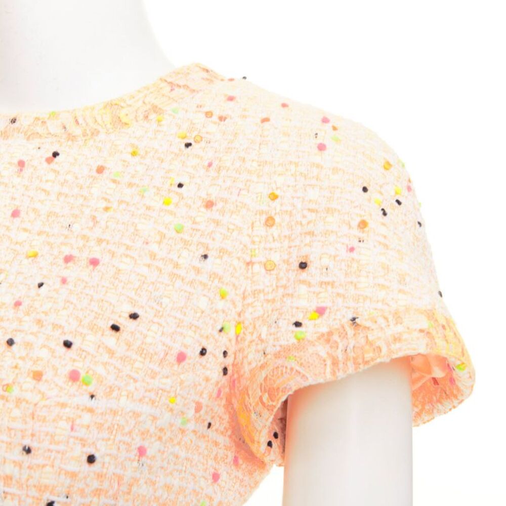 Chanel speckle tweed lace dress - Picture 7 of 9